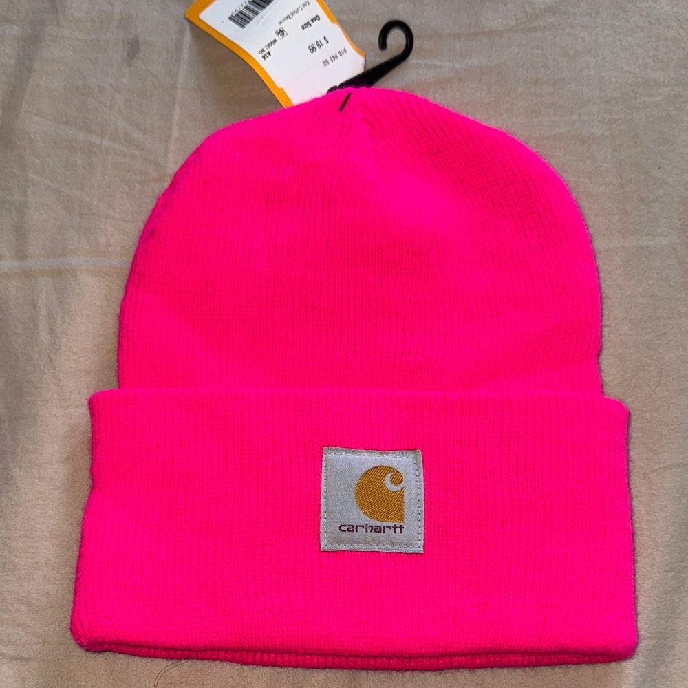 Carhartt Neon Pink Beanie.